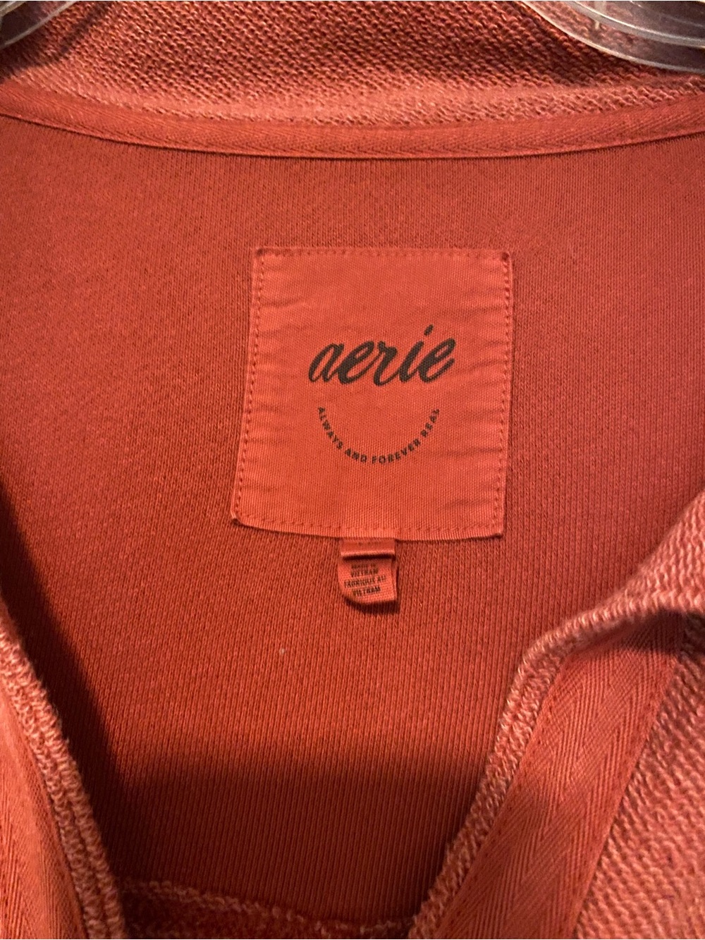 Aerie Women's Rust Pullover Sweatshirt - Picture 2 of 2